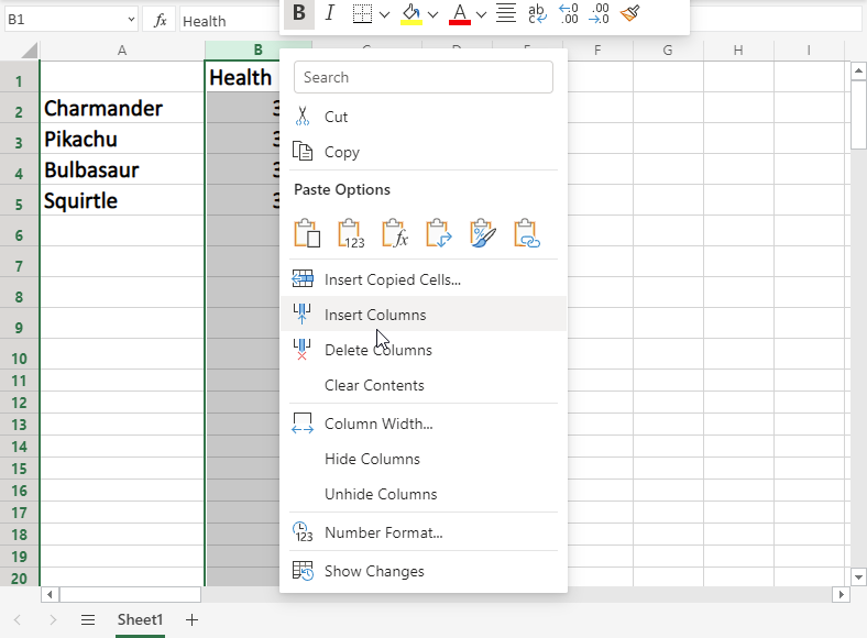 Excel Add Cells -