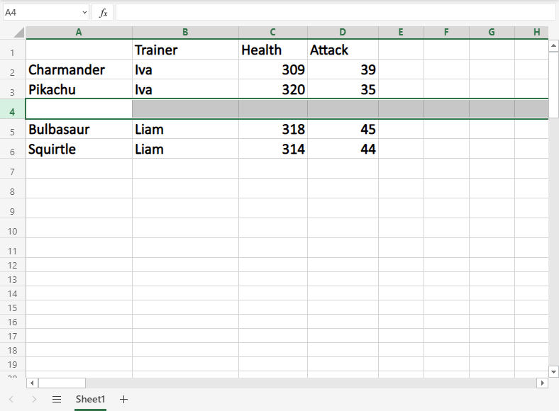 Excel Add Cells -