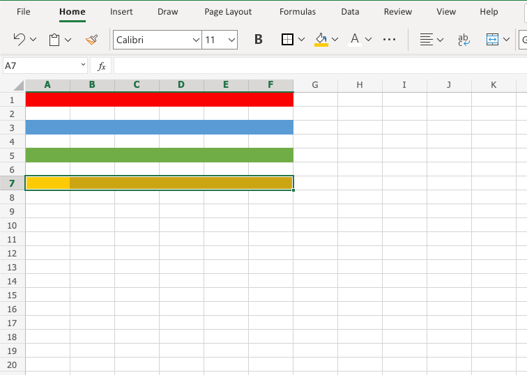 Excel Format Colors -