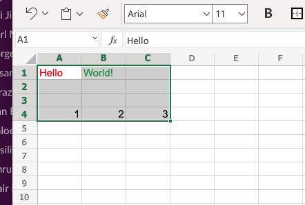 Excel Format Fonts -