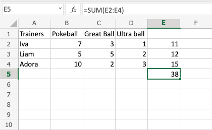 Excel Formulas -