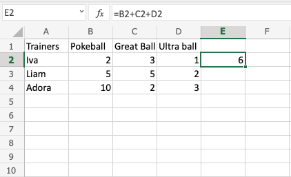 Excel Formulas -