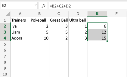 Excel Formulas -