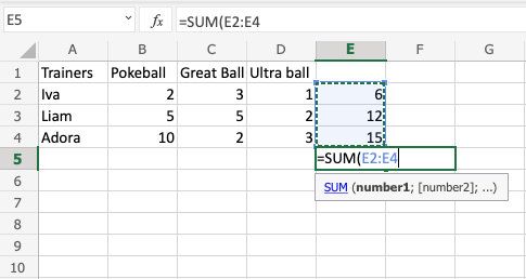 Excel Formulas -