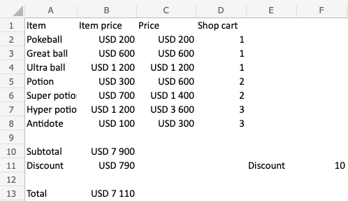 Excel Format Grids -