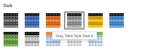 Table Style -