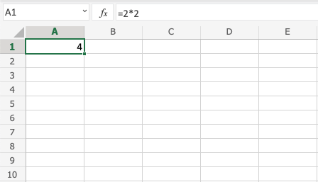 Excel Multiplication -