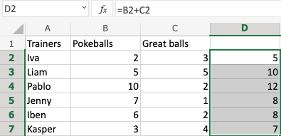 Excel Relative References -