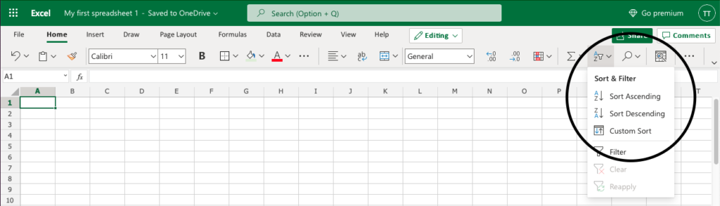 Excel Sort -