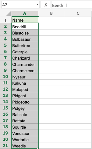 Excel Sort -