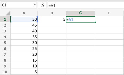 Excel Subtraction -