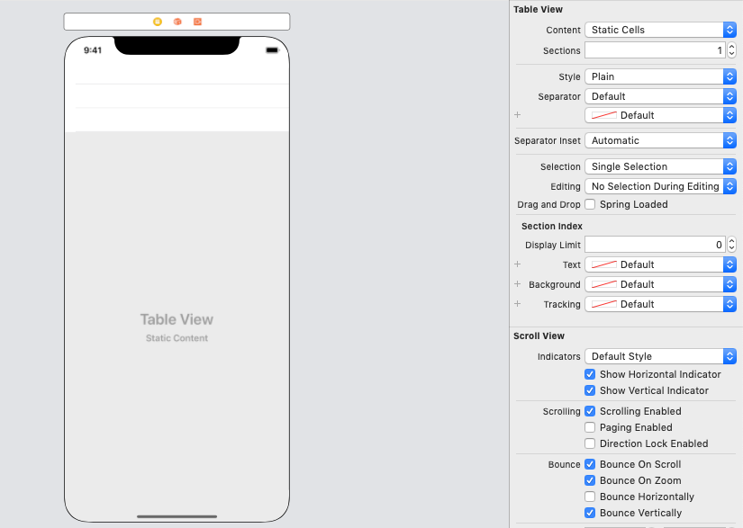 Ios: Table View Controller -